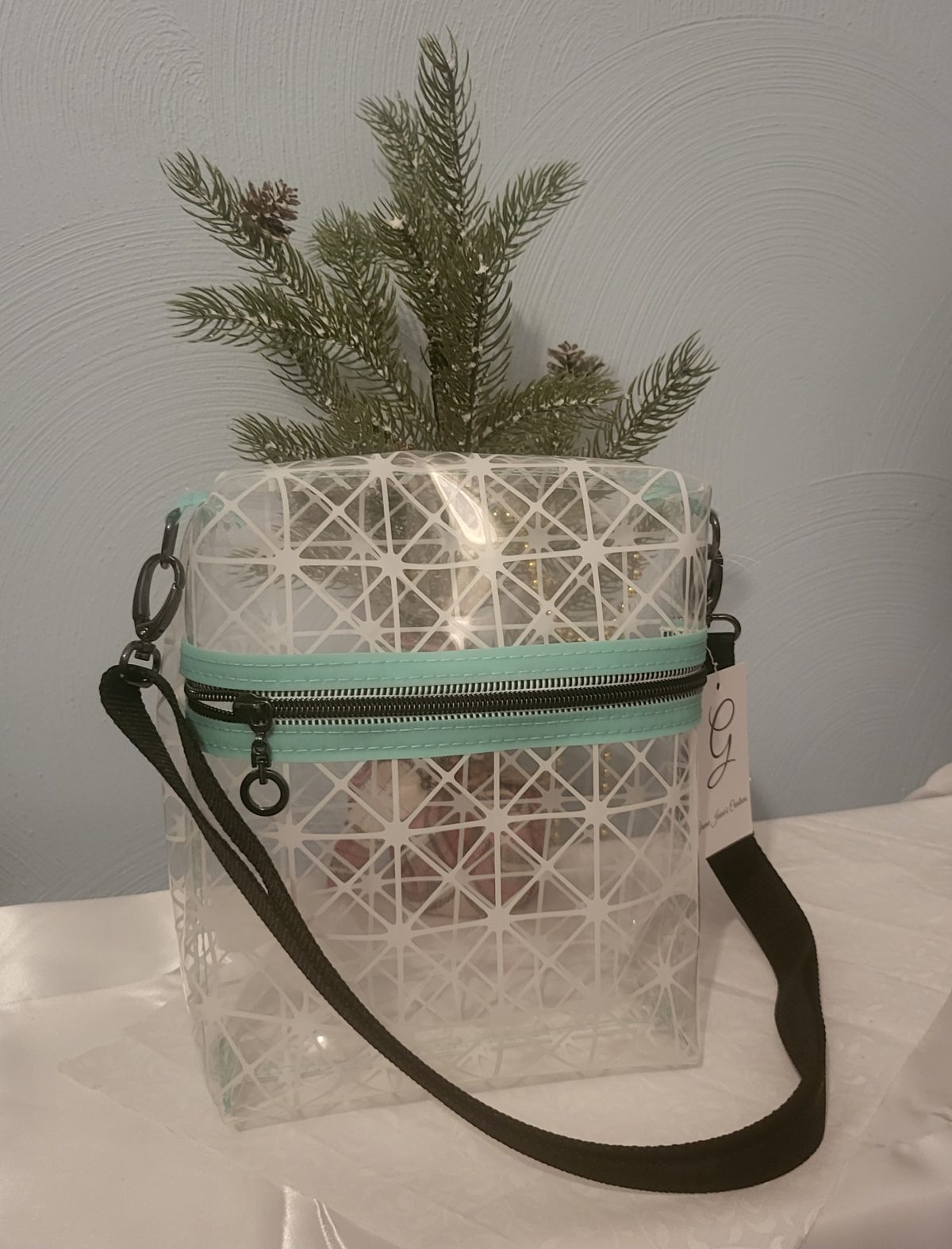 Clear Jelly Vinyl Crossbody Bag Grama Jeanie's Creations